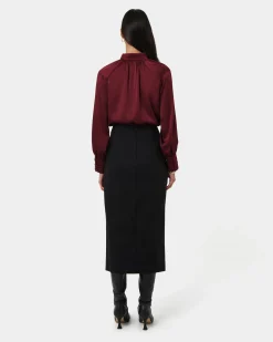 Forcast Abby Asymmetric Tailored Skirt Black Sale