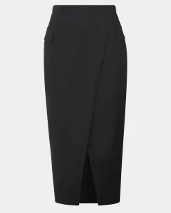 Forcast Abby Asymmetric Tailored Skirt Black Sale