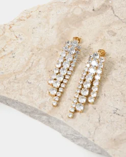 Forcast Abby 16k Plated Earrings Gold New