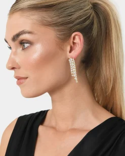 Forcast Abby 16k Plated Earrings Gold New