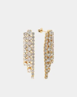 Forcast Abby 16k Plated Earrings Gold New