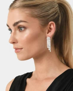 Forcast Abby Sterling Sil Plat Earring Silver New