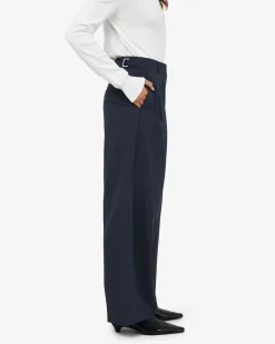 Forcast Abel Adjustable Waist Pants Navy Clearance
