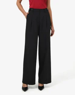Forcast Abel Straight Leg Pants Black Outlet