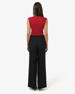 Forcast Abel Straight Leg Pants Black Outlet