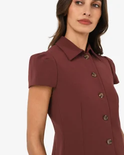 Forcast Ace Button Down Jacket Brick Hot