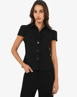 Forcast Ace Button Down Jacket Black New