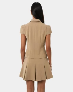 Forcast Ace Button Down Jacket Tan Outlet