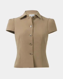 Forcast Ace Button Down Jacket Tan Outlet