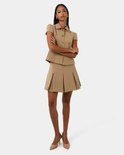 Forcast Ace Pleated Skirt Tan Best