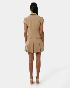 Forcast Ace Pleated Skirt Tan Best