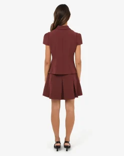 Forcast Ace Pleated Skirt Brick New