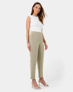 Forcast Ace Straight Leg Pants TAUPE Sale