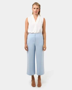 Forcast Ace Wide Leg Culotte Pastel Blue Discount