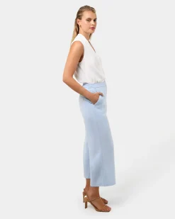 Forcast Ace Wide Leg Culotte Pastel Blue Discount