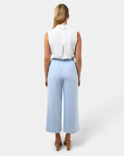 Forcast Ace Wide Leg Culotte Pastel Blue Discount