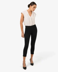 Forcast Adelaide V-neck Cap Sleeve Top Ecru Online