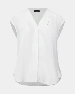 Forcast Adelaide V-neck Cap Sleeve Top Ivory Clearance