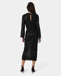 Forcast Adrianna Sequin Dress Black Best