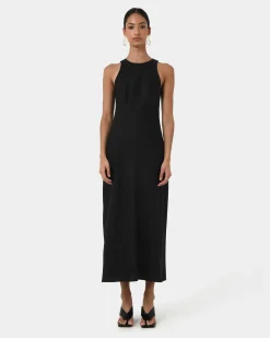 Forcast Aiya Bias Midi Dress Black Online