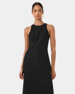 Forcast Aiya Bias Midi Dress Black Online