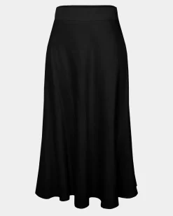 Forcast Aiya Bias Midi Skirt Black Outlet