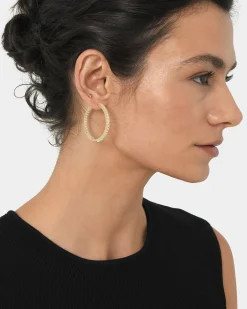 Forcast Alayah 16k Hoop Earrings Gold Sale