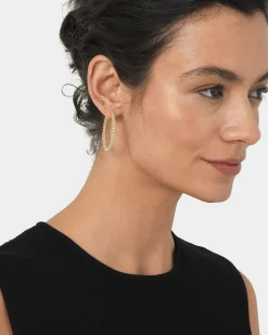 Forcast Alayah 16k Hoop Earrings Gold Sale