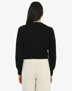 Forcast Alina Button Cardigan Black Best
