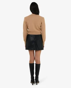 Forcast Alina Button Cardigan Camel Sale