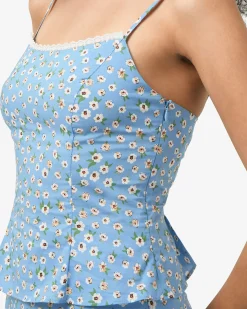 Forcast Alisa Cami Floral Top Blue Ditsy Hot