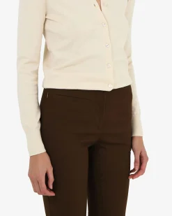 Forcast Alison Crop Flared Pants Chocolate Hot