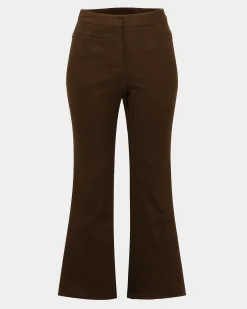 Forcast Alison Crop Flared Pants Chocolate Hot