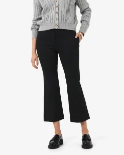 Forcast Alison Crop Flared Pants Black