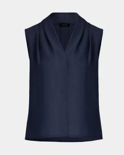 Forcast Alivia 2 V-neck Top Navy Best