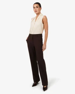 Forcast Alivia 2 V-neck Top White Sand Sale