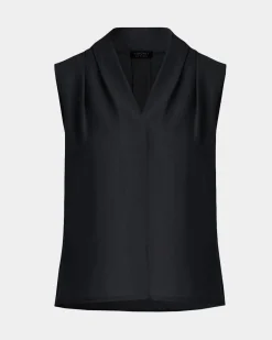 Forcast Alivia 2 V-neck Top Black New