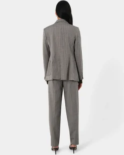 Forcast Allara Herringbone Jacket Beige Brown Sale