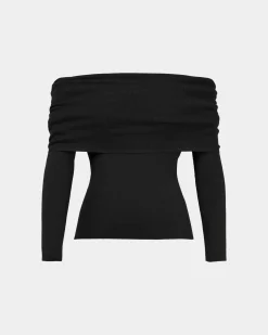 Forcast Ally Off Shoulder Knit Black Outlet
