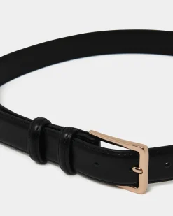Forcast Amal Leather Belt Black Online