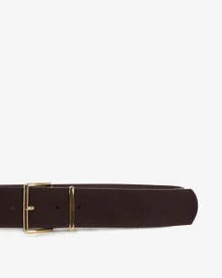 Forcast Amalie Suede Belt Brown Outlet