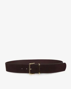 Forcast Amalie Suede Belt Brown Outlet