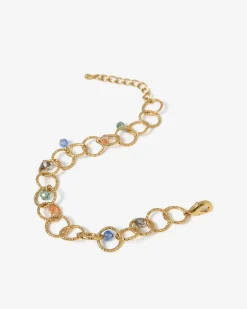 Forcast Amaris Crystal Chain Bracelet Gold Clearance