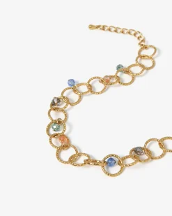 Forcast Amaris Crystal Chain Bracelet Gold Clearance