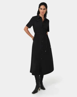 Forcast Amera Belted Utility Dress Black Online