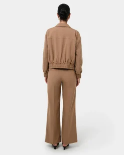 Forcast Amera Bomber Jacket Wood Smoke Discount