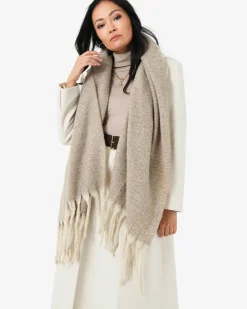 Forcast Ami Fringe Scarf Beige Online