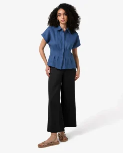 Forcast Ami Wide Leg Linen Pants Black Best