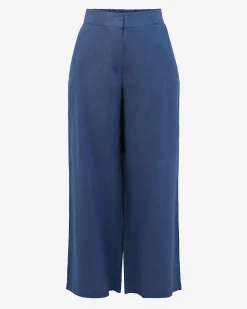 Forcast Ami Wide Leg Linen Pants Egyptian Blue Hot