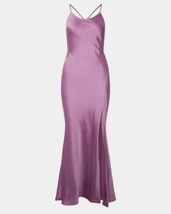 Forcast Anaise Backless Maxi Dress Rose Purple Clearance